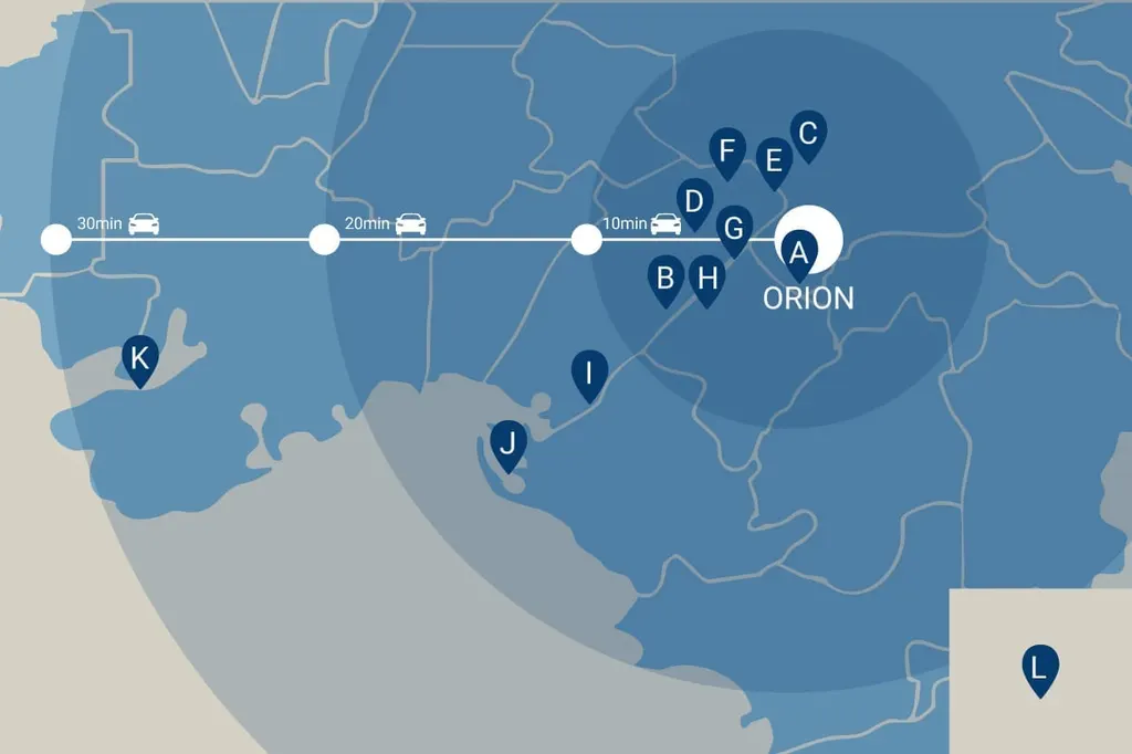 Orion — location map