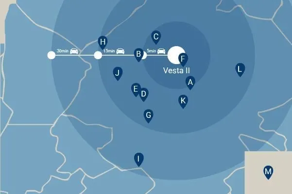 فيستا ٢ — location map